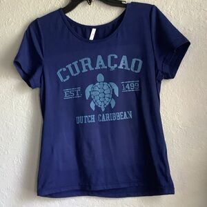 Curacao Dutch Caribbean Navy Graphic Tee